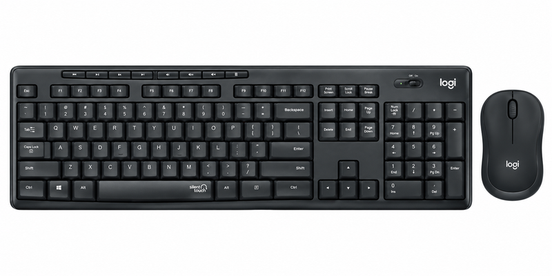 Logitech MK295 Silent Wireless Mouse & Keyboard Combo – Full Numpad