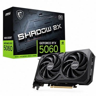 MSI GeForce RTX 5060 Shadow 2X OC 8GB GDDR7 Graphics Card