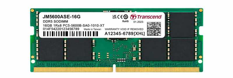 Transcend JetRam 16GB DDR5 5600MHz Laptop RAM SO-DIMM