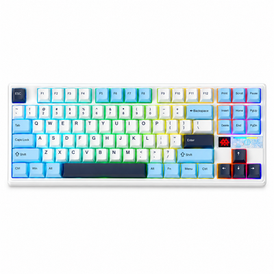 AULA F87 Pro V2 Wireless Mechanical Gaming Keyboard – RGB Backlit, Compact TKL Design