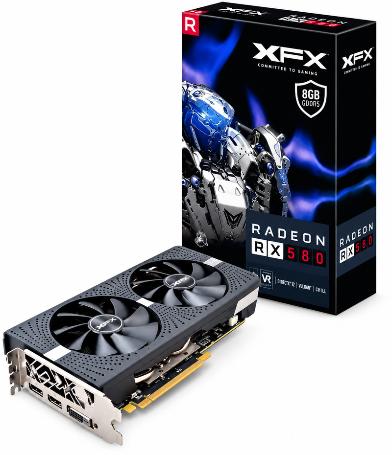 XFX Radeon RX 580 8GB GDDR5 Graphics Card – Dual Fan Gaming GPU