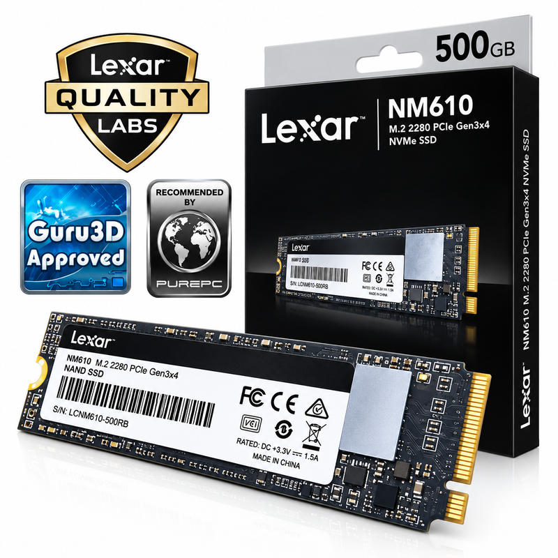 Lexar NM610 500GB M.2 NVMe PCIe Gen3x4 SSD