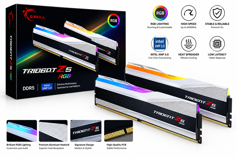 G.SKILL Trident Z5 RGB 32GB (2×16GB) 6000MHz DDR5 RAM in Pakistan