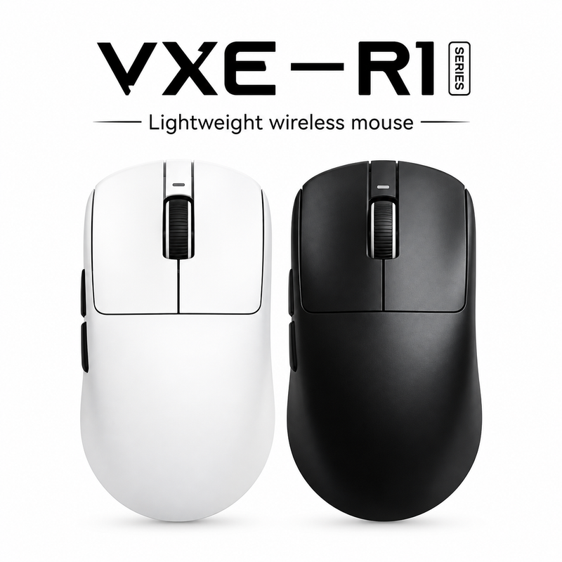 VXE R1 Pro Lightweight Wireless Gaming Mouse – Ergonomic Rechargeable Mouse
