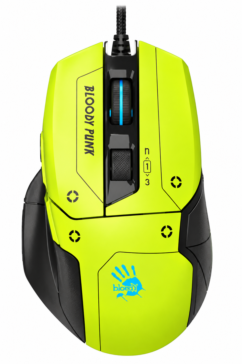 Bloody W70 Max RGB Wired Gaming Mouse – Punk Yellow