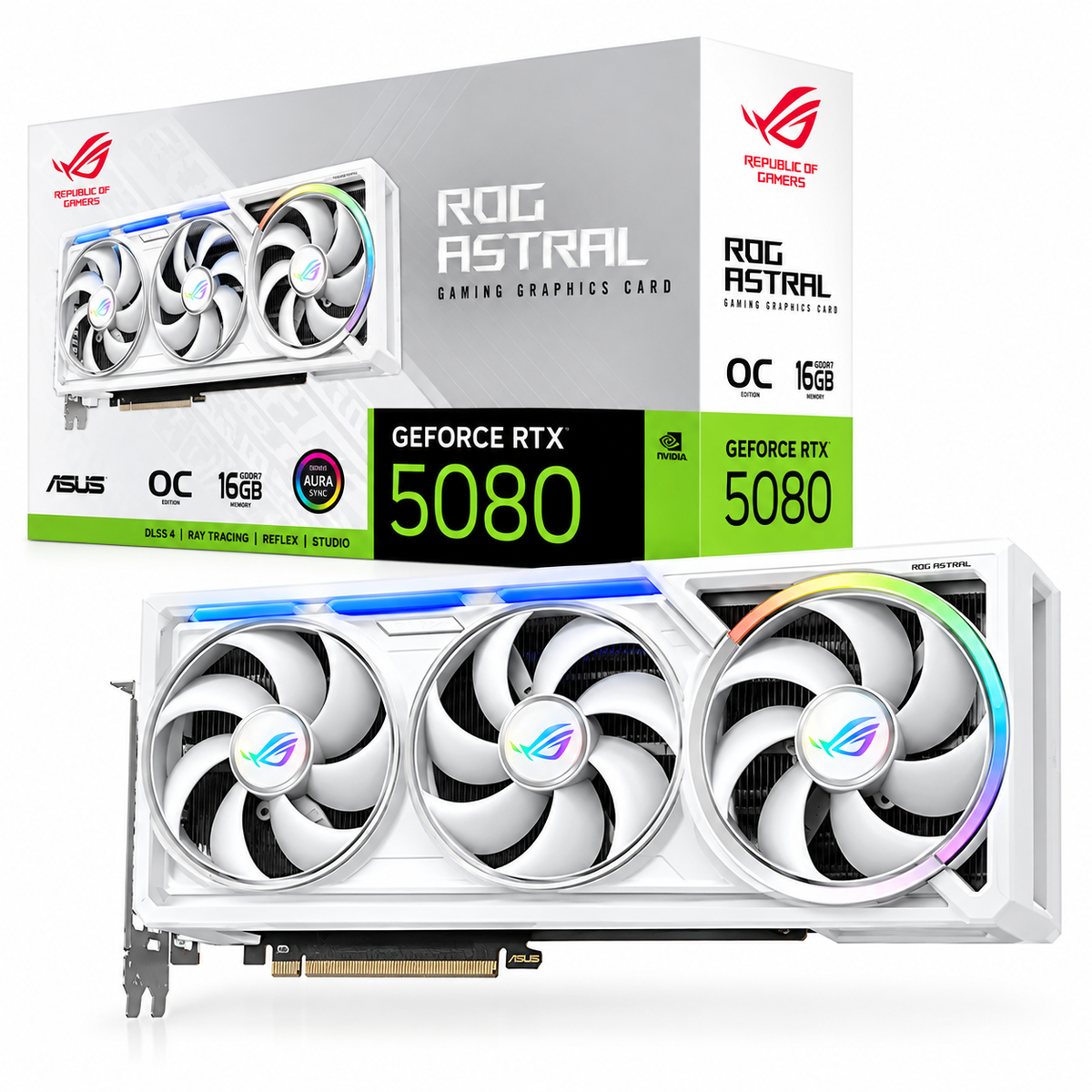 Buy Asus Rog Astral GeForce RTX 5080 16GB White OC Edition Graphics Card in Pakistan