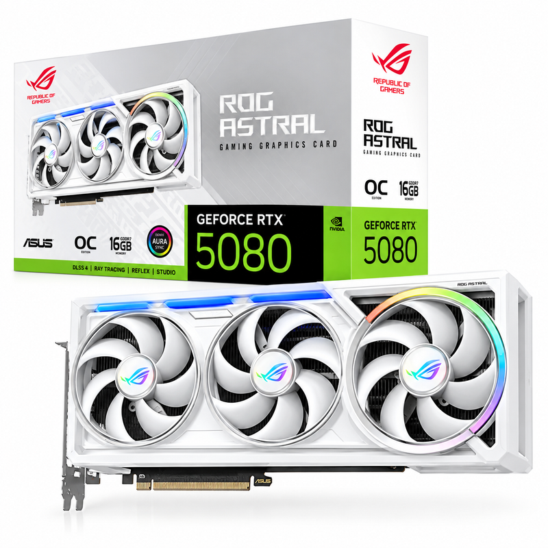 Buy Asus Rog Astral GeForce RTX 5080 16GB White OC Edition Graphics Card in Pakistan