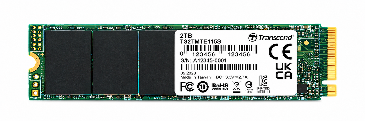 Transcend 115S M.2 NVMe PCIe Gen3x4 SSD 2280