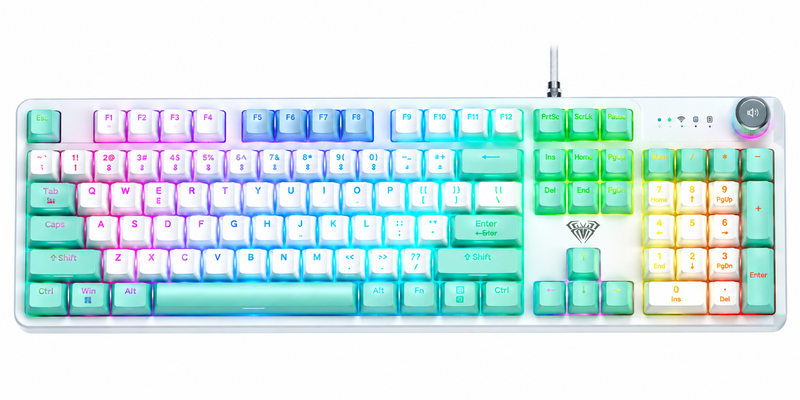 AULA S500 RGB Gaming Keyboard – Stylish Design with Multicolor Backlighting