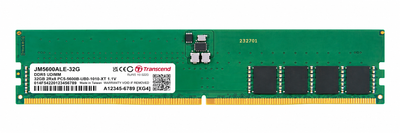 Transcend 32GB (1x32GB) 5600MHz C46 U-DIMM DDR5 Desktop Memory