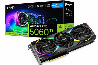 PNY GeForce RTX 5060 Ti 16GB GDDR7 Triple Fan OC Gaming Graphics Card