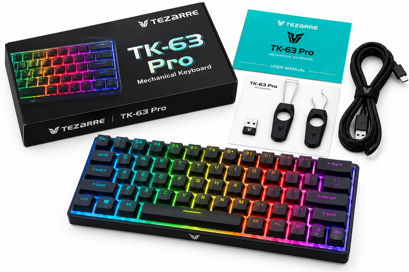 Tezarre TK-63 Pro RGB Wireless Mechanical Gaming Keyboard
