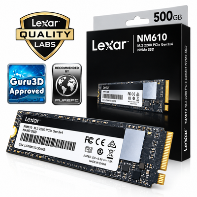 Lexar NM610 500GB M.2 NVMe PCIe Gen3x4 SSD