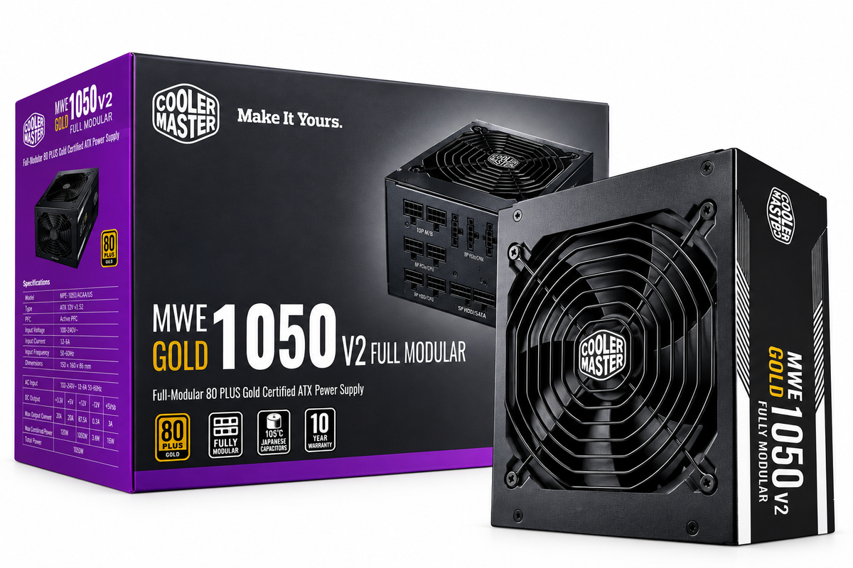 Buy Cooler Master MWE Gold 1050 V2 Fully Modular ATX 3.1 Power Supply in Pakistan